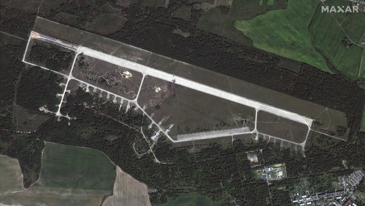 Аэрадром «Зябраўка», 12 жніўня 2022 года. Фота: «Maxar Technologies»
