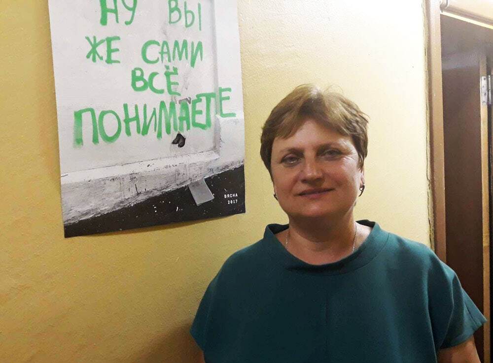 Актывістка Незалежнага прафсаюза РЭП Зінаіда Міхнюк