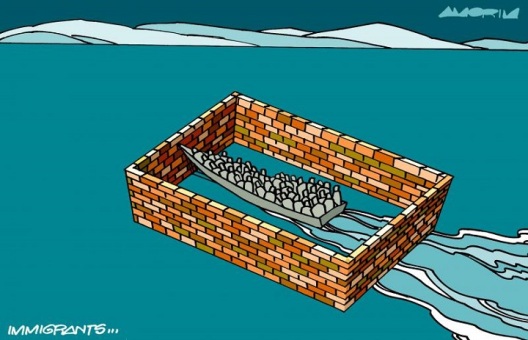 Cartoon Movenet прапануе адразу будаваць плывучыя турмы для караблёў з мігрантамі
