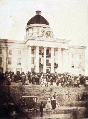 Алабамцы вітаюць выхад з ЗША ў 1861 годзе