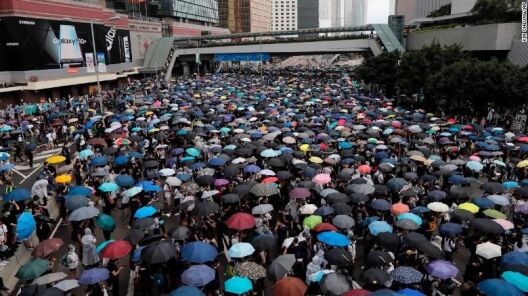 Пратэсты ў Ганконгу. Фота CNN/James Griffiths﻿