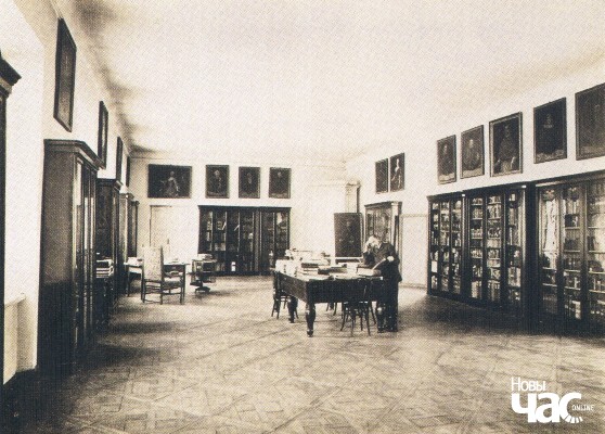 Бібліятэка ў Нясвіжскім замку, 1930 год