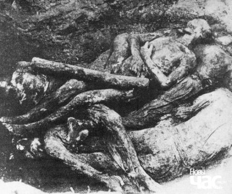 Жыўцом закапаныя  польскія жаўнеры пад Слонімам, 1920 год