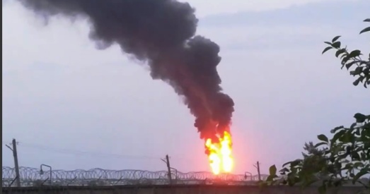 У Наваполацку пажар на нафтахімічным заводзе