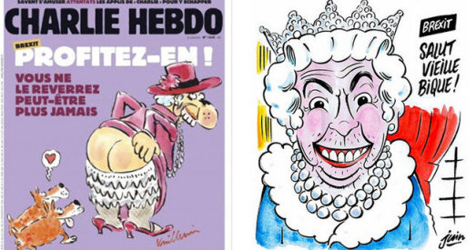 Charlie Hebdo апублікаваў карыкатуры пра Brexit