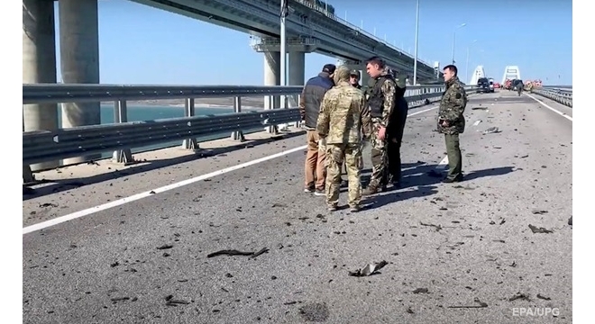 Украіна: Выбух на Крымскім мосце — гэта вынік канфлікту паміж сілавікамі ў Расіі