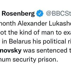 «Лукашэнка казаў мне, што не помсціць». Журналіст BBC Сціў Розенберг — пра прысуд Ціханоўскаму