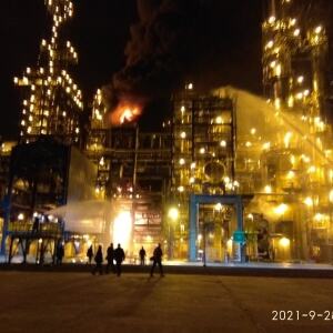 Пажар на «Нафтане» ў Наваполацку