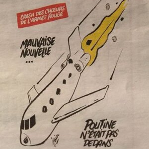 Часопіс Charlie Hebdo намаляваў карыкатуры на крушэнне Ту-154