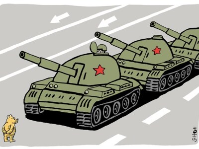 Віні-Пух супраць танкаў, крыжаванка для Трампа: тыдзень вачыма сусветных карыкатурыстаў