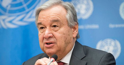 Антоніу Гутэрыш уначы прасіў Пуціна не нападаць на Украіну