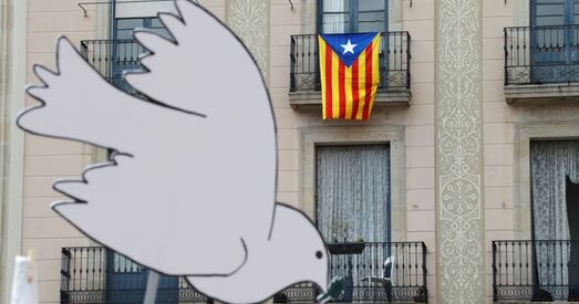 Сотні людзей у Барселоне пратэстуюць супраць незалежнасці Каталоніі