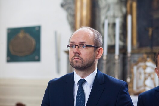 Віцэ-міністр Марцін Пшыдач у Горадні. Фота: Belsat.eu Віцэ-міністр Марцін Пшыдач у Горадні. Фота: Belsat.eu