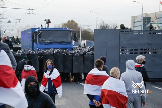 Мінск, 25 кастрычніка. Фота ТК/Белсат Мінск, 25 кастрычніка. Фота ТК/Белсат