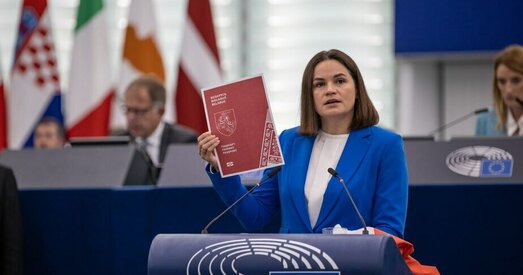 Святлана Ціханоўская і Сяргей Алейнік у ААН