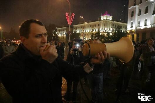 Павел Севярынец на акцыі 8 верасня 2017 года ў Мінску Павел Севярынец на акцыі 8 верасня 2017 года ў Мінску