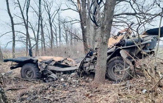 Знішчаная расійская ваенная тэхніка.Фота: facebook.com/GeneralStaff.ua  Знішчаная расійская ваенная тэхніка.Фота: facebook.com/GeneralStaff.ua
