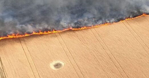 Армія Расіі паліць палі са збожжам ва Украіне