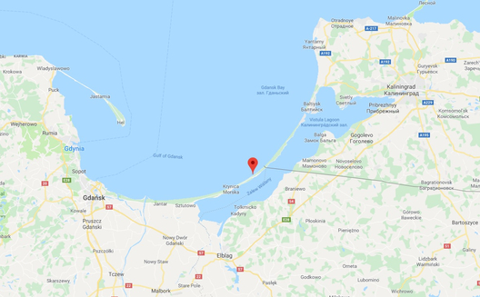 Балтыйская каса на карце Google (Фота: скрыншот Google Maps) Балтыйская каса на карце Google (Фота: скрыншот Google Maps)