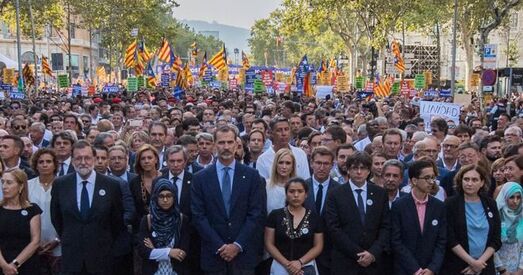 Гішпанскі кароль выйшаў на дэманстрацыю ў Барселоне