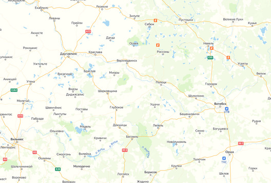 Беларусь, Літва, Латвія і Расія на «Яндэкс.Мапах» Беларусь, Літва, Латвія і Расія на «Яндэкс.Мапах»
