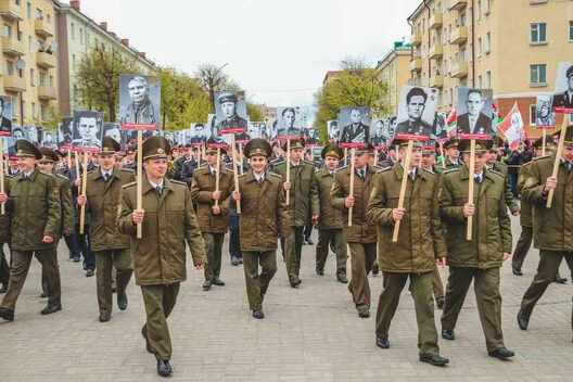 Бессмяротны полк у Магілёве. Фота mogilev.online Бессмяротны полк у Магілёве. Фота mogilev.online