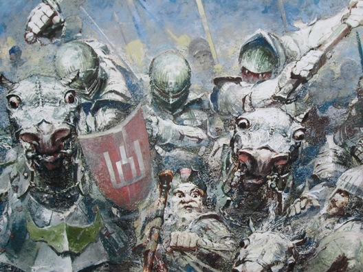 Бітва пад Оршай вачыма сучаснага ўкраінскага мастака Андрэя Халаменюка (фрагмент) Бітва пад Оршай вачыма сучаснага ўкраінскага мастака Андрэя Халаменюка (фрагмент)