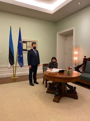 Святлана Ціханоўская ў Таліне / tsikhanouskaya.org Святлана Ціханоўская ў Таліне / tsikhanouskaya.org