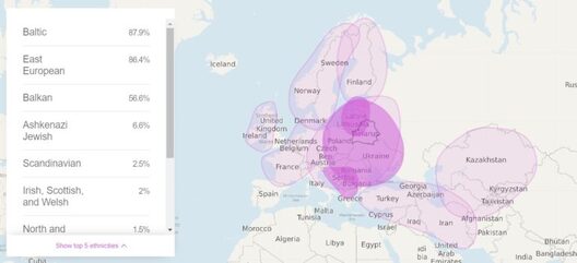 Адзін з інструментаў платформы дазваляе даследаваць найбольш распаўсюджаныя этнасы ў розных краінах Адзін з інструментаў платформы дазваляе даследаваць найбольш распаўсюджаныя этнасы ў розных краінах