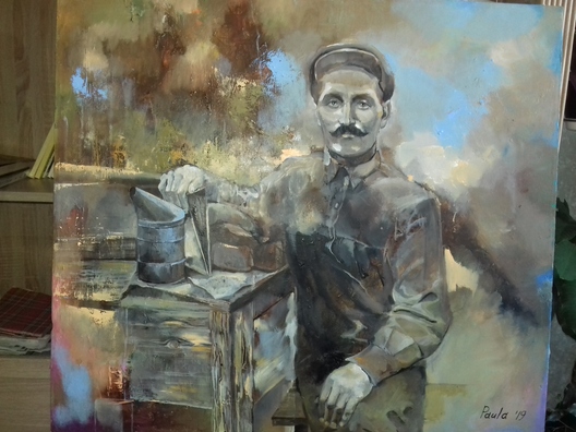 Паўла Кароткая. Мой прадзед Антон Гусарэвіч (1895–1944). Палатно, алей Паўла Кароткая. Мой прадзед Антон Гусарэвіч (1895–1944). Палатно, алей