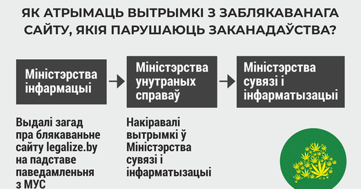 Дзяржава хавае прычыну блакавання сайту Legalize Belarus