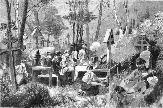 Радаўніца ў Смаленскай губерні, 1881 год. Ілюстрацыя з Вікіпедыі