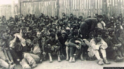 Габрэйскія вязні ў Драздах, ліпень 1941 Габрэйскія вязні ў Драздах, ліпень 1941