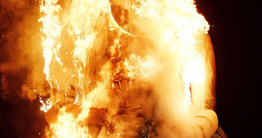 У ноч Гая Фокса спалілі пудзіла Харві Вайнштэйна