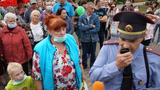 Флэшмоб у Светлагорску. Фота Радыё Свабода Флэшмоб у Светлагорску. Фота Радыё Свабода