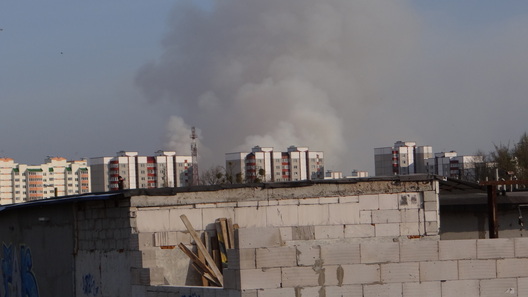 Пажар на палігоне «Брэсцкі» — від з горада Пажар на палігоне «Брэсцкі» — від з горада