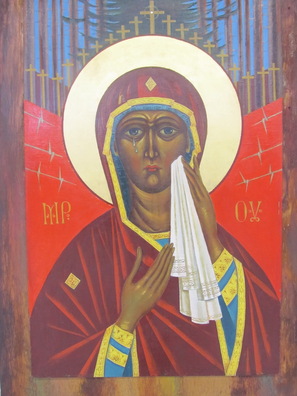 Абраз Маці Божай Курапацкай усіх бязвінна расстраляных (аўтары Аляксей і Ігар Марачкіны) Абраз Маці Божай Курапацкай усіх бязвінна расстраляных (аўтары Аляксей і Ігар Марачкіны)