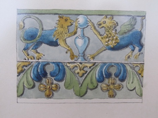 Невядомы мастак. Замалёўкі старадаўняй кафлі з Віцебшчыны. Другая палова 1920-х гадоў. Невядомы мастак. Замалёўкі старадаўняй кафлі з Віцебшчыны. Другая палова 1920-х гадоў.