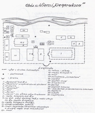 Схема лагера ГУЛАГ у Кемі Схема лагера ГУЛАГ у Кемі