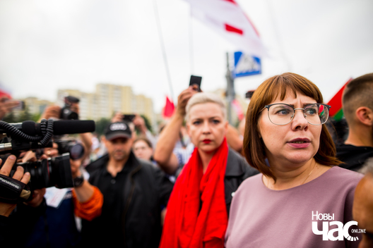Вольга Кавалькова падчас акцыі пратэсту. Мінск, 2020. Фота Павал Хадзінскі Вольга Кавалькова падчас акцыі пратэсту. Мінск, 2020. Фота Павал Хадзінскі