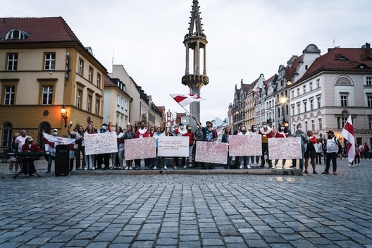 Акцыя беларусаў ва Уроцлаве. Ілюстрацыйнае фота: blogopolshe.pl Акцыя беларусаў ва Уроцлаве. Ілюстрацыйнае фота: blogopolshe.pl