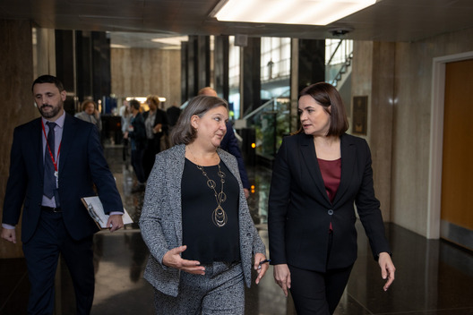 Святлана Ціханоўская і Вікторыя Нуланд. Фота: прэс-служба Ціханоўскай Святлана Ціханоўская і Вікторыя Нуланд. Фота: прэс-служба Ціханоўскай