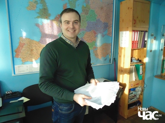 Юры Меляшкевіч на офісе турыстычнай агенцыі ''Куфэрак падарожжаў'' Юры Меляшкевіч на офісе турыстычнай агенцыі ''Куфэрак падарожжаў''