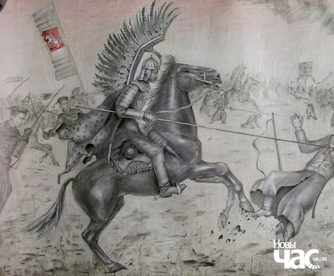 Крылаты вершнік — малюнак алоўкам Івана Кавальчука Крылаты вершнік — малюнак алоўкам Івана Кавальчука