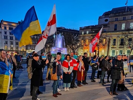 Антываенная акцыя беларусаў Лондана, 18 сакавіка 2022 г. Антываенная акцыя беларусаў Лондана, 18 сакавіка 2022 г.