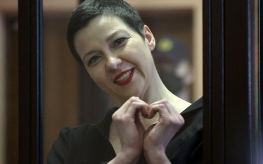 Марыя Калеснікава падчас суду Марыя Калеснікава падчас суду