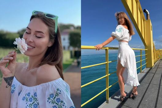 Ганна-Марыя ў вышыванцы ўласнага дызайну. Фота тут і далей: асабісты архіў дызайнеркіhttps://nashaniva.com/322680 Ганна-Марыя ў вышыванцы ўласнага дызайну. Фота тут і далей: асабісты архіў дызайнеркіhttps://nashaniva.com/322680