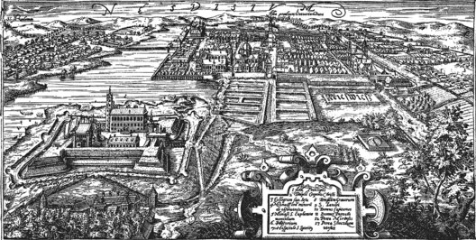 Нясвіж, XVII стагоддзе (Т. Макоўскі) Нясвіж, XVII стагоддзе (Т. Макоўскі)
