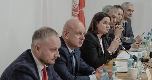 Каманда Ціханоўскай дала прэс-канферэнцыю