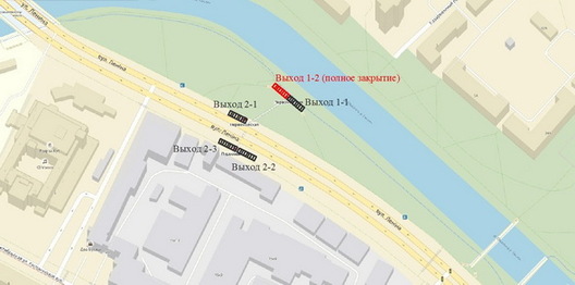 Выхад да ракі Свіслач на ст.м. Першамайская будзе цалкам закрыты з 1 па 5 красавіка. Выхад да ракі Свіслач на ст.м. Першамайская будзе цалкам закрыты з 1 па 5 красавіка.